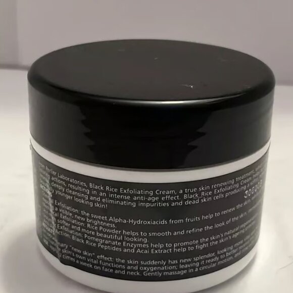 Perlier Black Rice Platinum Exfoliating Facial Cream Renewing 3.3oz  NEW SEALED - Picture 2 of 2